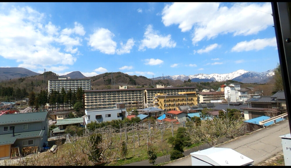 上牧駅付近からの景色